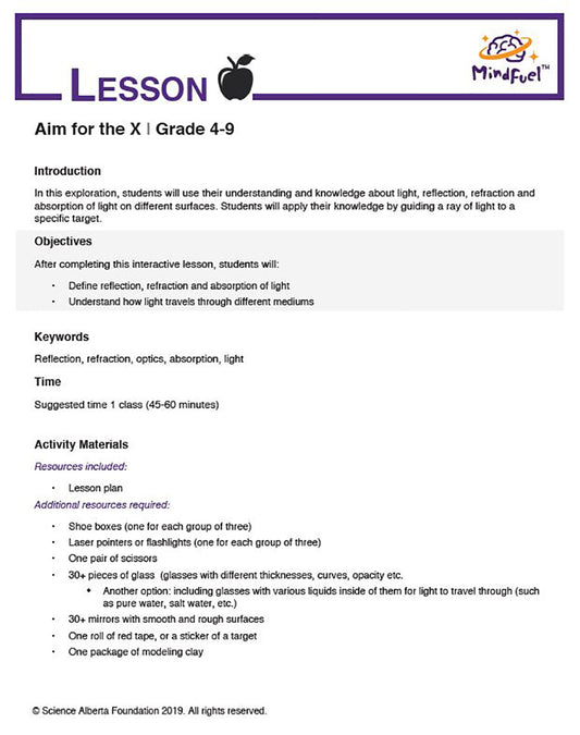 Light and Shadows - Lesson 7 | Aim for the X