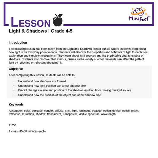 Light and Shadows - Lesson 2 | Sun Shadows