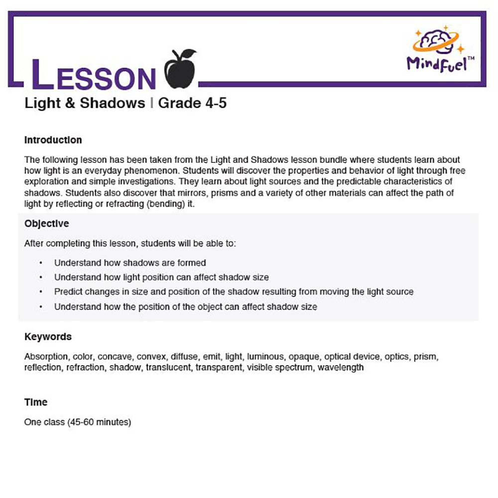 Light and Shadows - Lesson 8 | My Shadow and Me