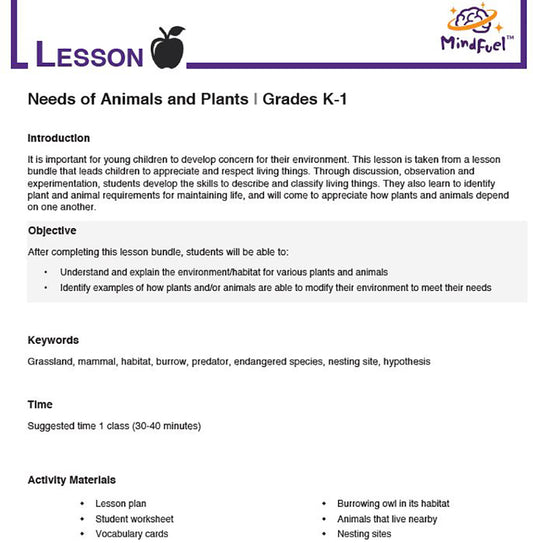 Needs of Plants and Animals - Wanted