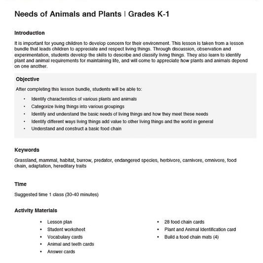 Needs of Plants and Animals - Animal Dentistry