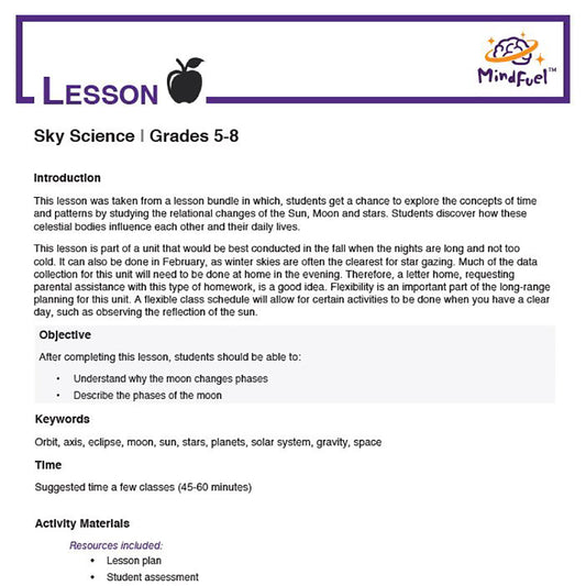 Sky Science - Phases of the Moon Investigation