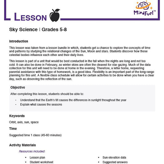 Sky Science - Sun Angles