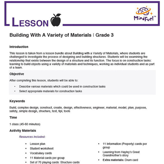 Building with a Variety of Materials - Lesson 1 | What to Use
