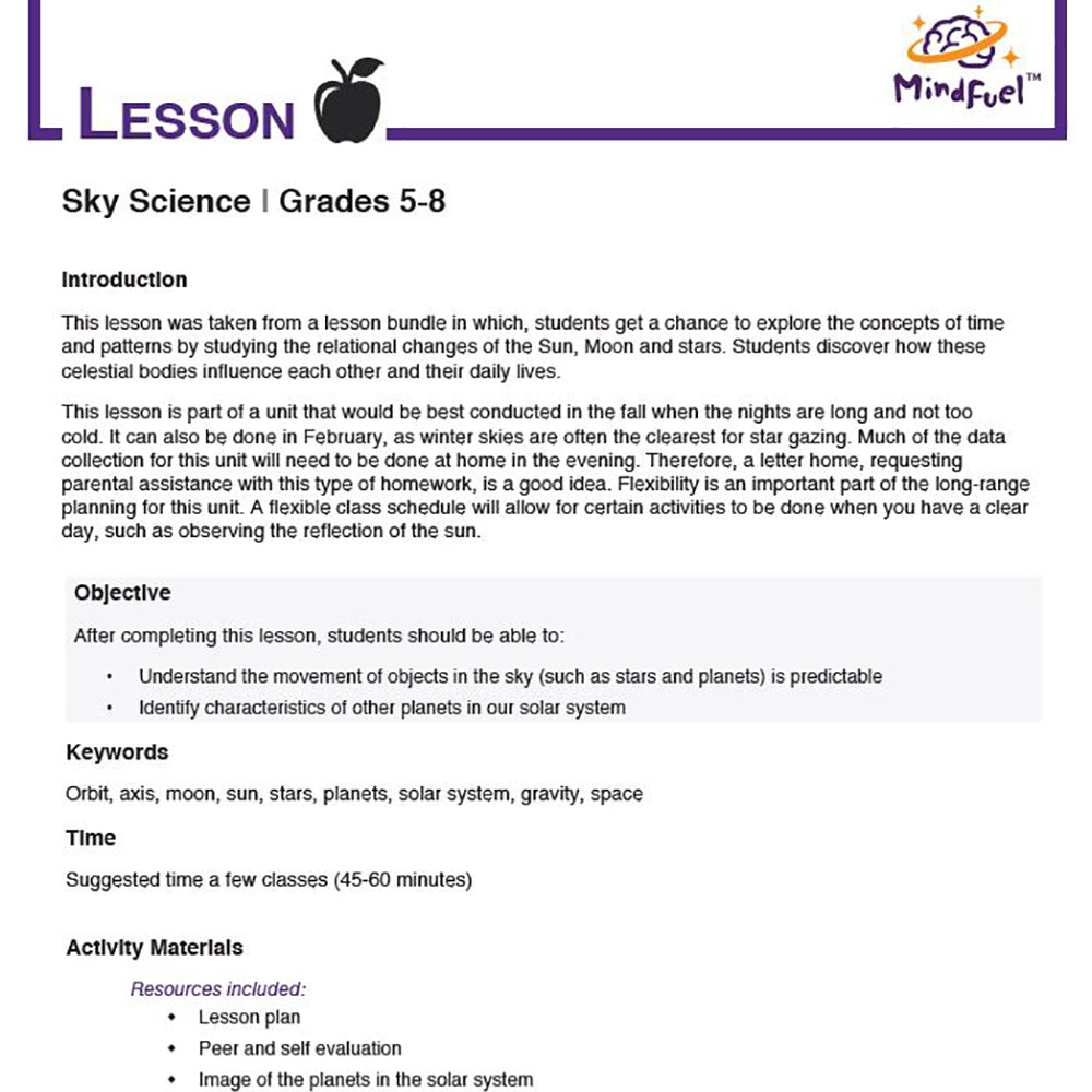 Sky Science - Scale Solar System