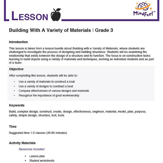 Building with a Variety of Materials - Lesson 7 | Buoyant Boats