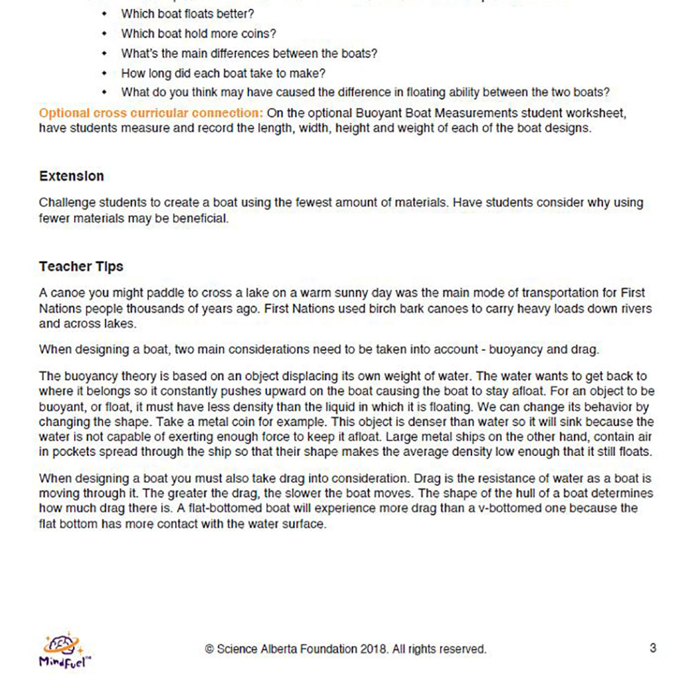 Building with a Variety of Materials - Lesson 7 | Buoyant Boats