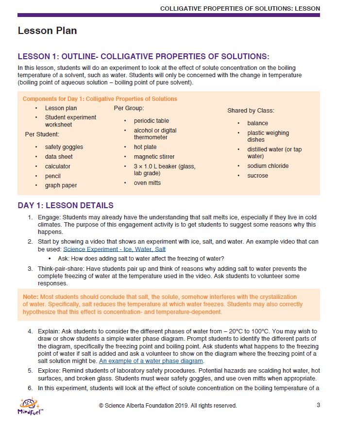 Colligative Properties of Solutions