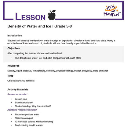Density of Water and Ice