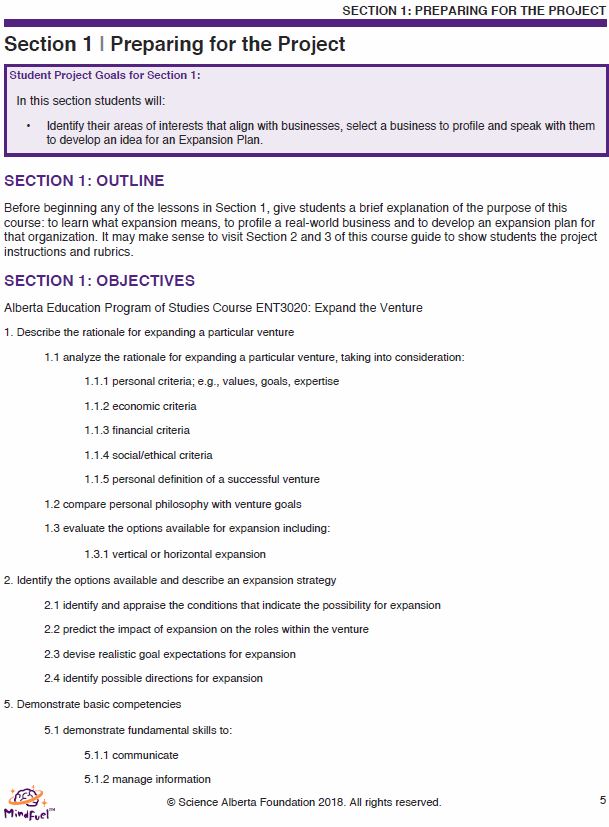Enterprise & Innovation ENT3020 | Expanding the Venture - Alberta Focused