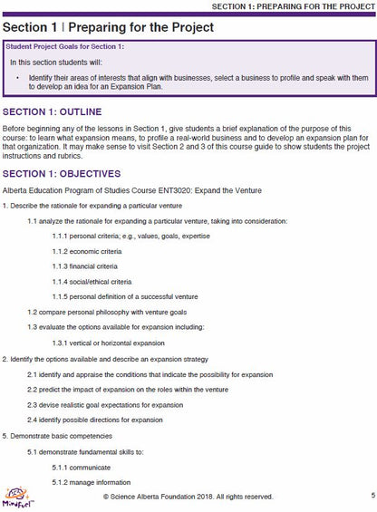 Enterprise & Innovation ENT3020 | Expanding the Venture - Alberta Focused