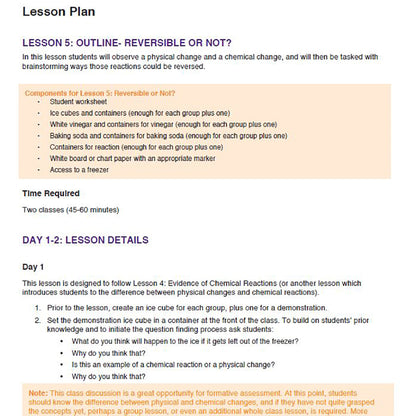 Classroom Chemistry | Lesson 4&5 - Chemical Reactions