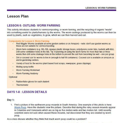 Wetland Ecosystems - Worm Farming