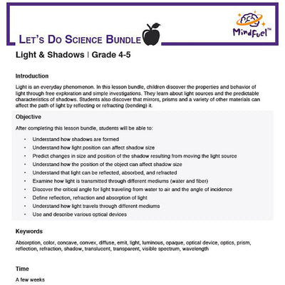 Light and Shadows - Let's Do Science Bundle