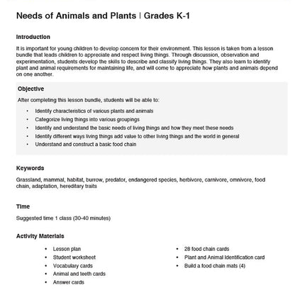 Needs of Plants and Animals - Animal Dentistry