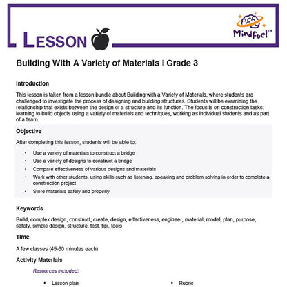 Building with a Variety of Materials - Lesson 6 | Building Bridges