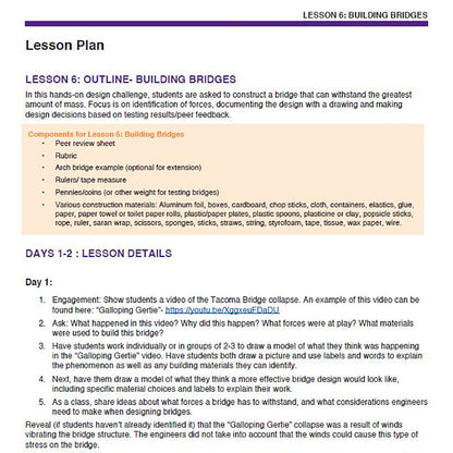 Building with a Variety of Materials - Lesson 6 | Building Bridges