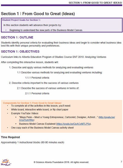 Enterprise and Innovation Course, High School - Course 2 | Analyzing Ventures