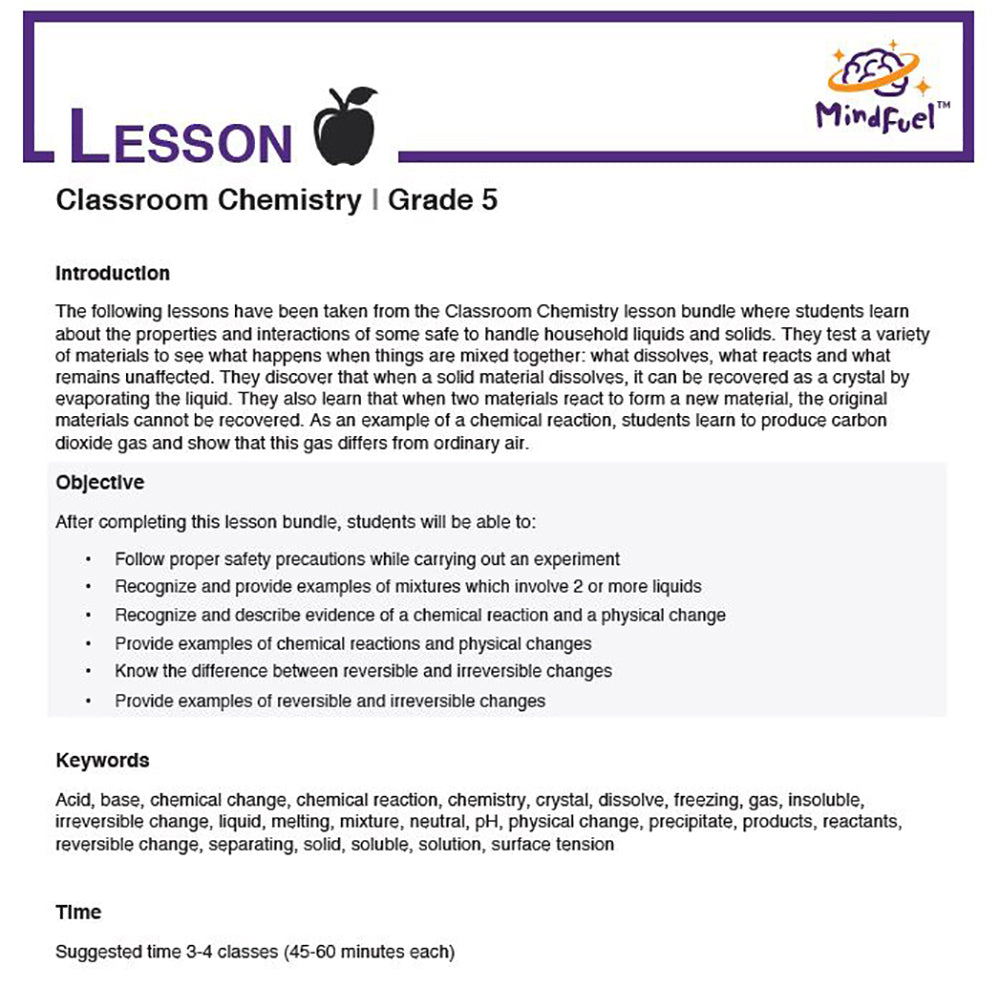 Classroom Chemistry | Lesson 4&5 - Chemical Reactions